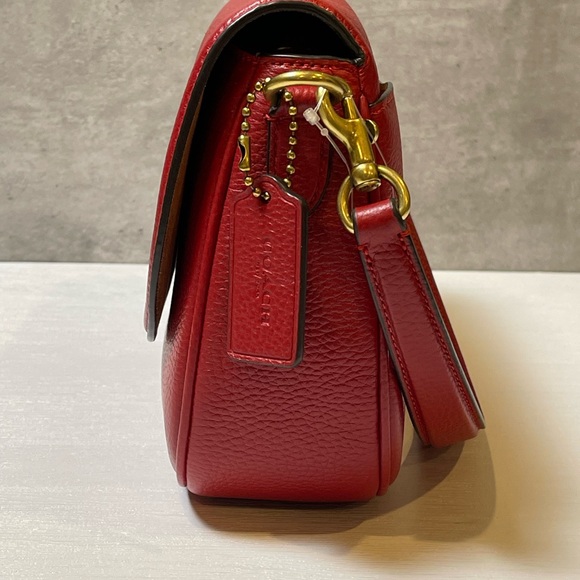 Coach Legacy Ruby Red Shoulder Bag with Brass Hardware - Picture 6 of 15